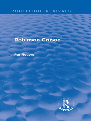 cover image of Robinson Crusoe (Routledge Revivals)